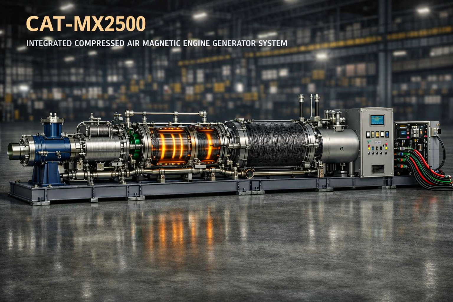 CAT-MX2500 Integrated Compressed-Air Generator 3D Preview