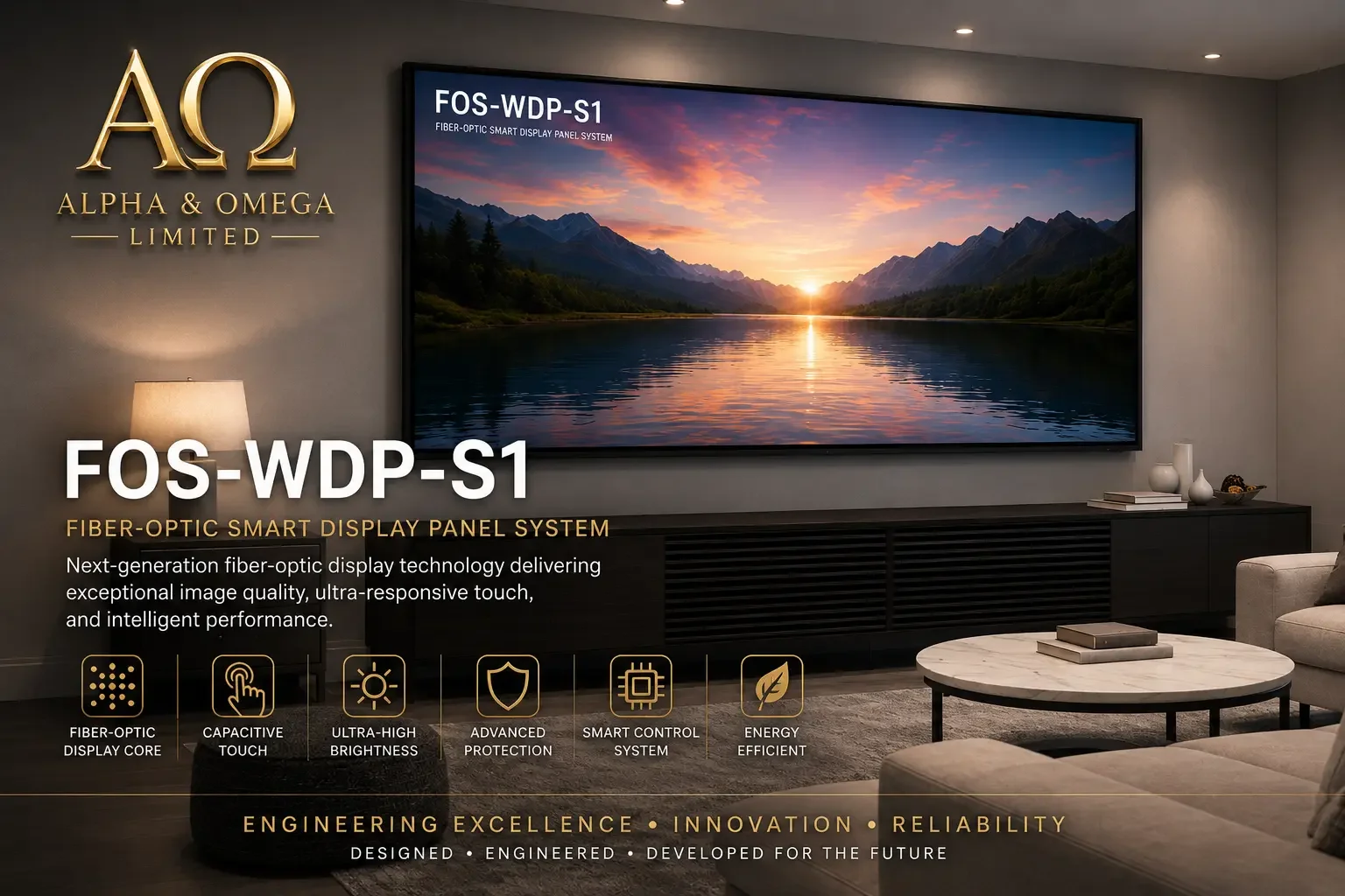 FOS-WDP-S1 fibre-optic smart wall display