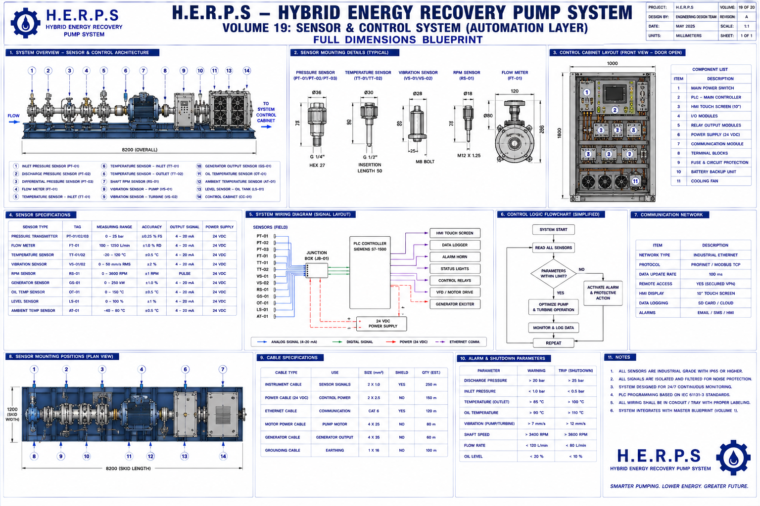 Magnetic Turbine Water Pump Blueprint