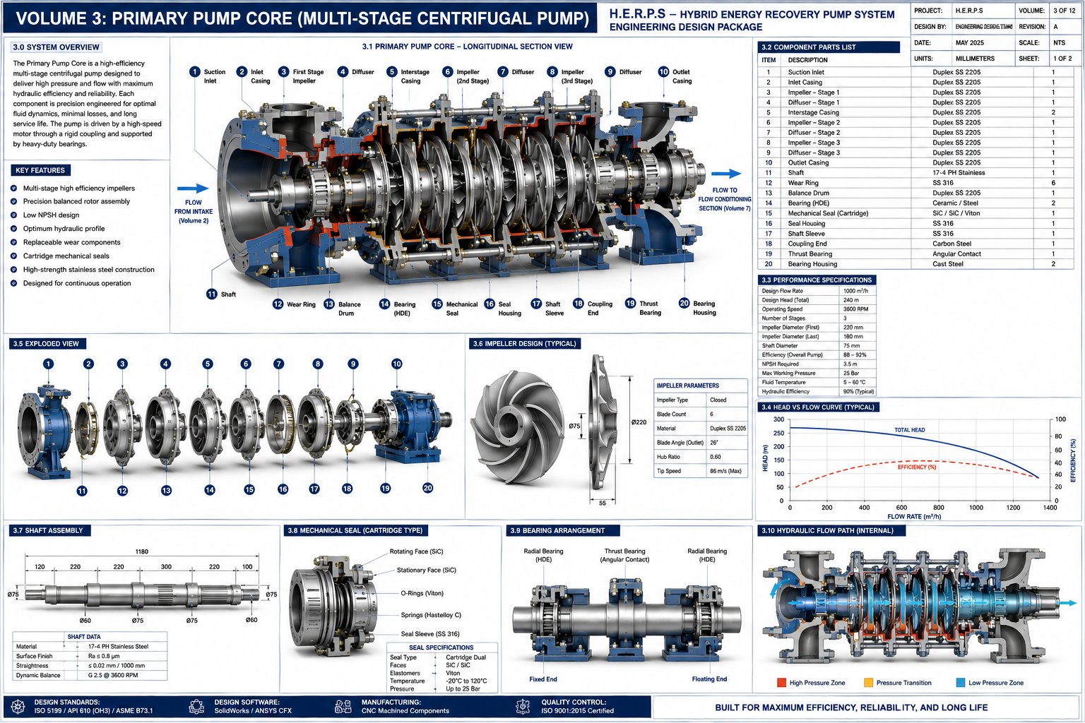 Magnetic Turbine Water Pump Blueprint