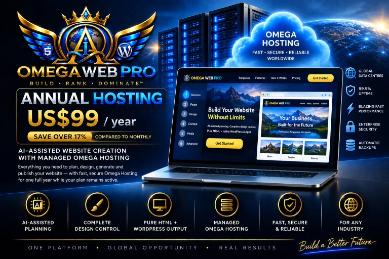 Omega Annual — Omega Web Pro with managed Omega Hosting