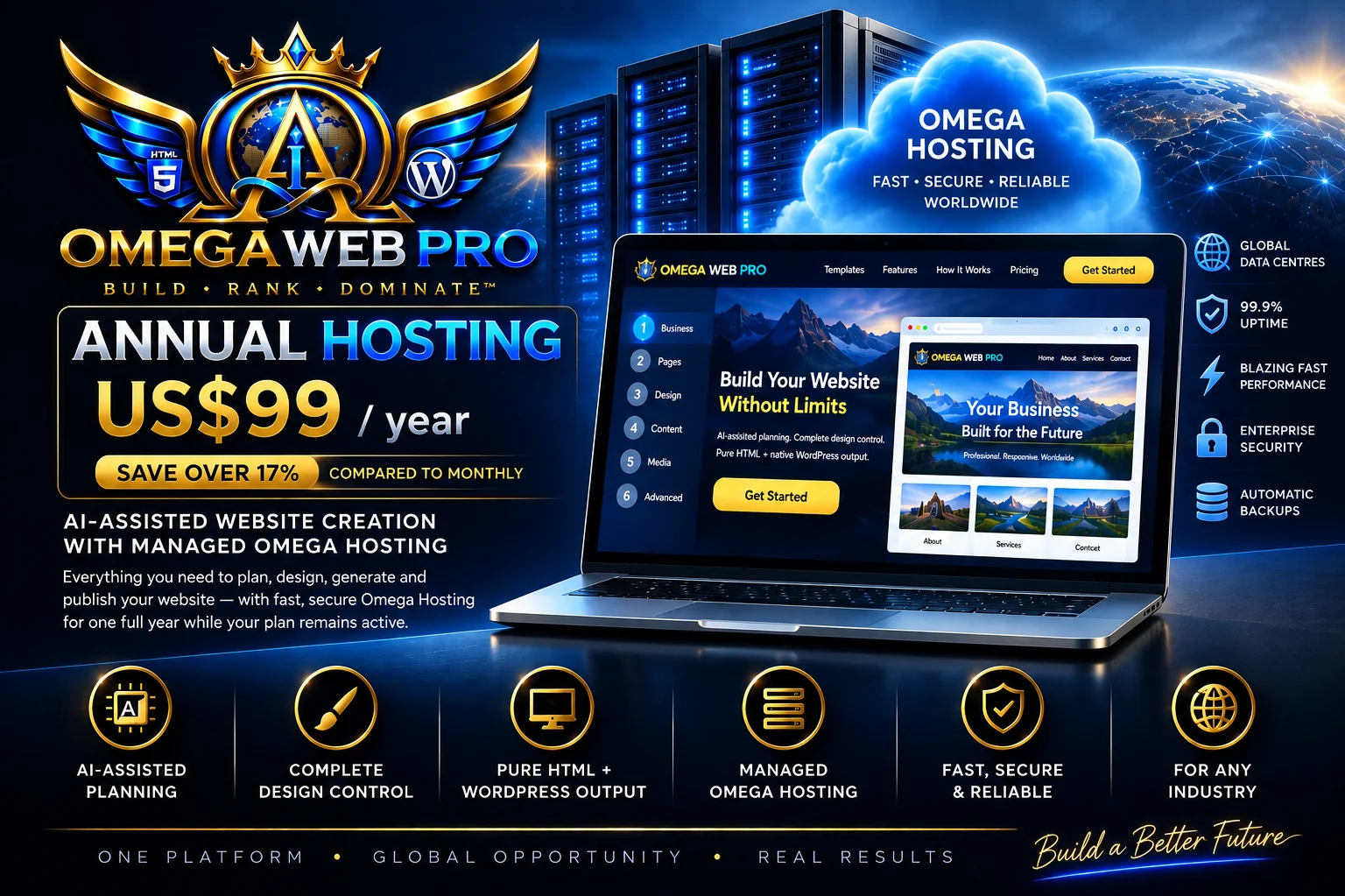 Omega Annual — Omega Web Pro with managed Omega Hosting