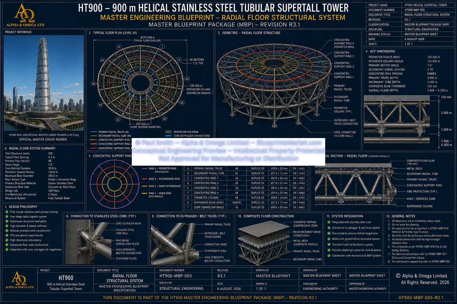 HT900 Radial Floor Structural System R3.0