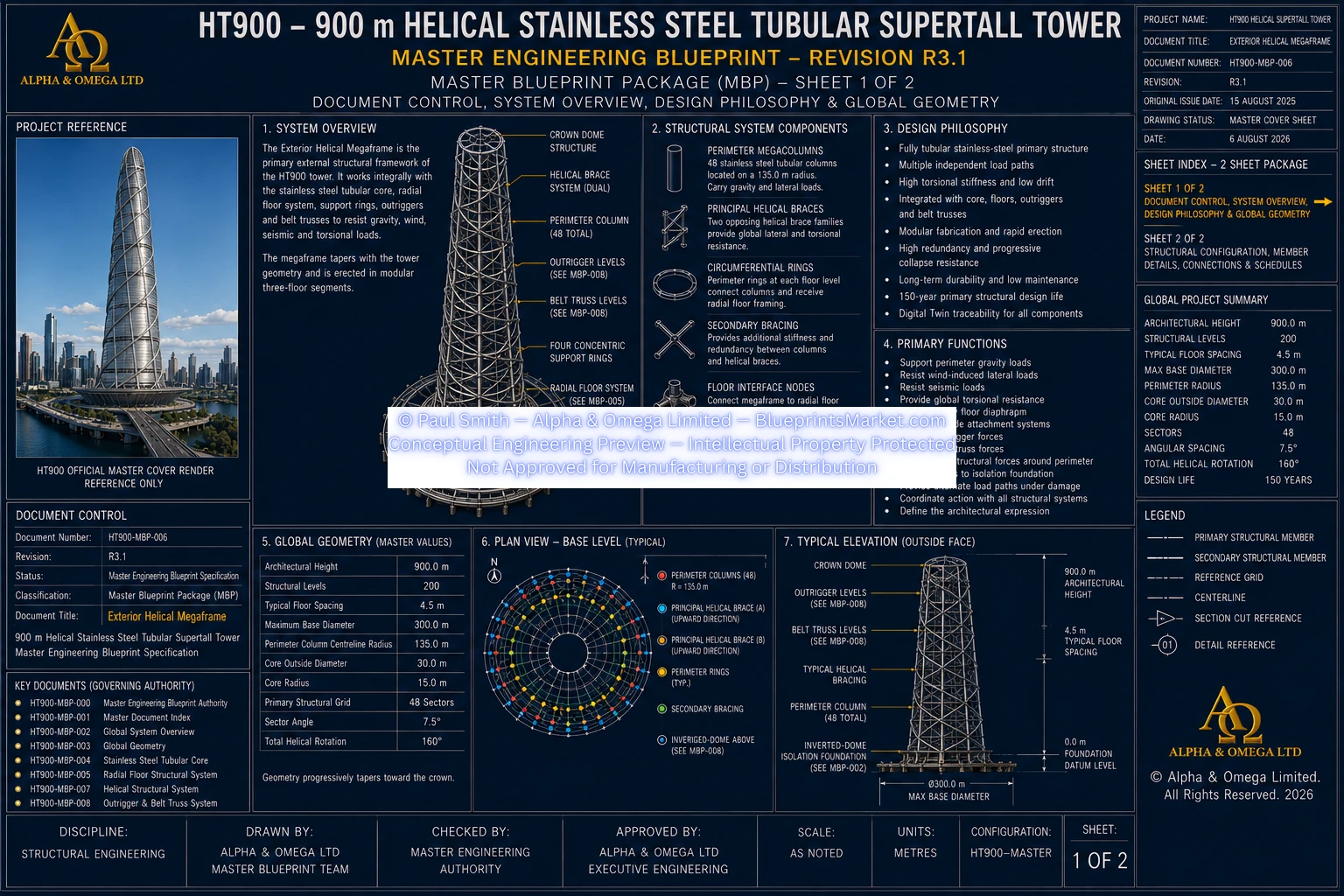 HT900 Exterior Helical Mega Frame Sheet 1 R3.0