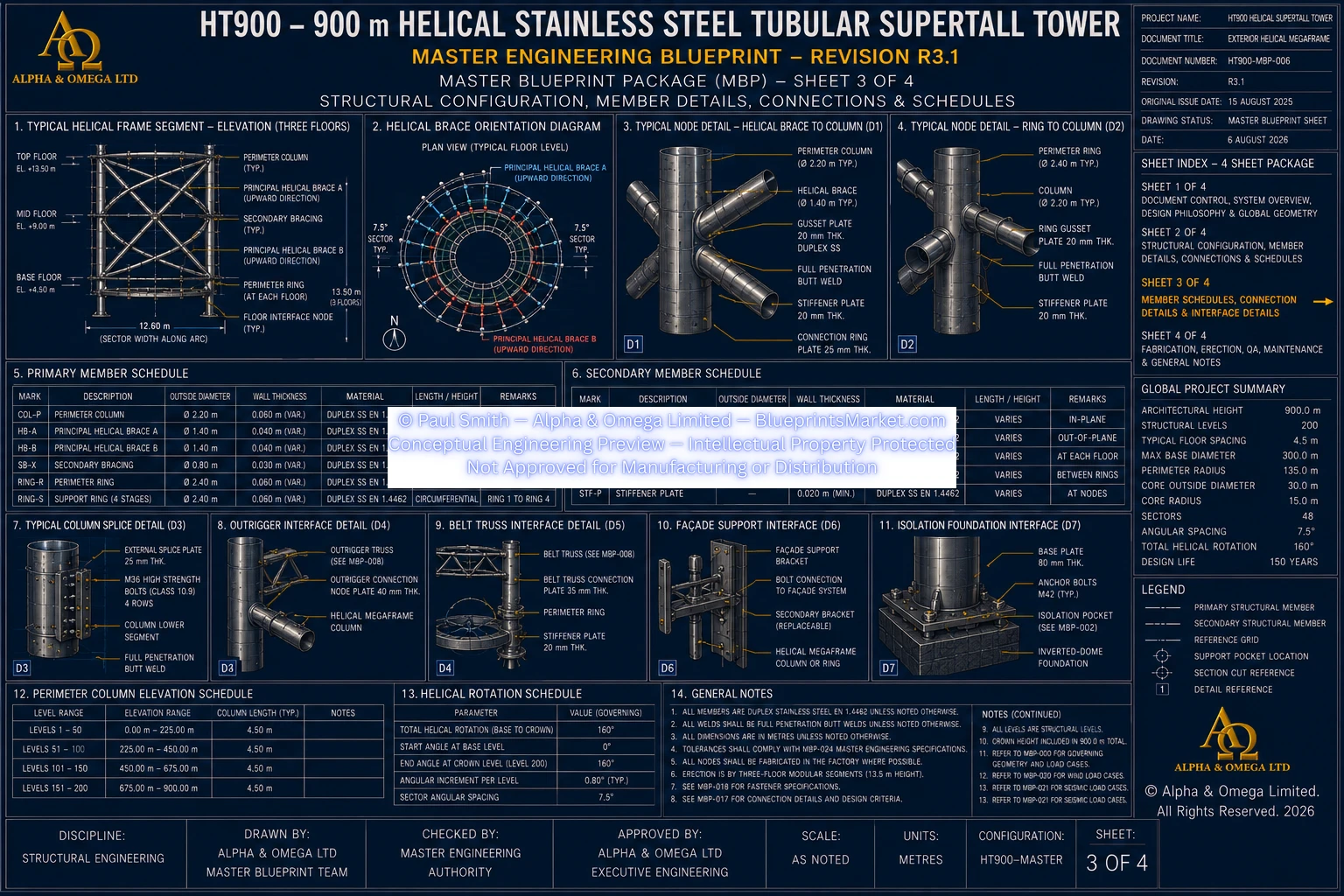 HT900 Exterior Helical Mega Frame Sheet 3 R3.0