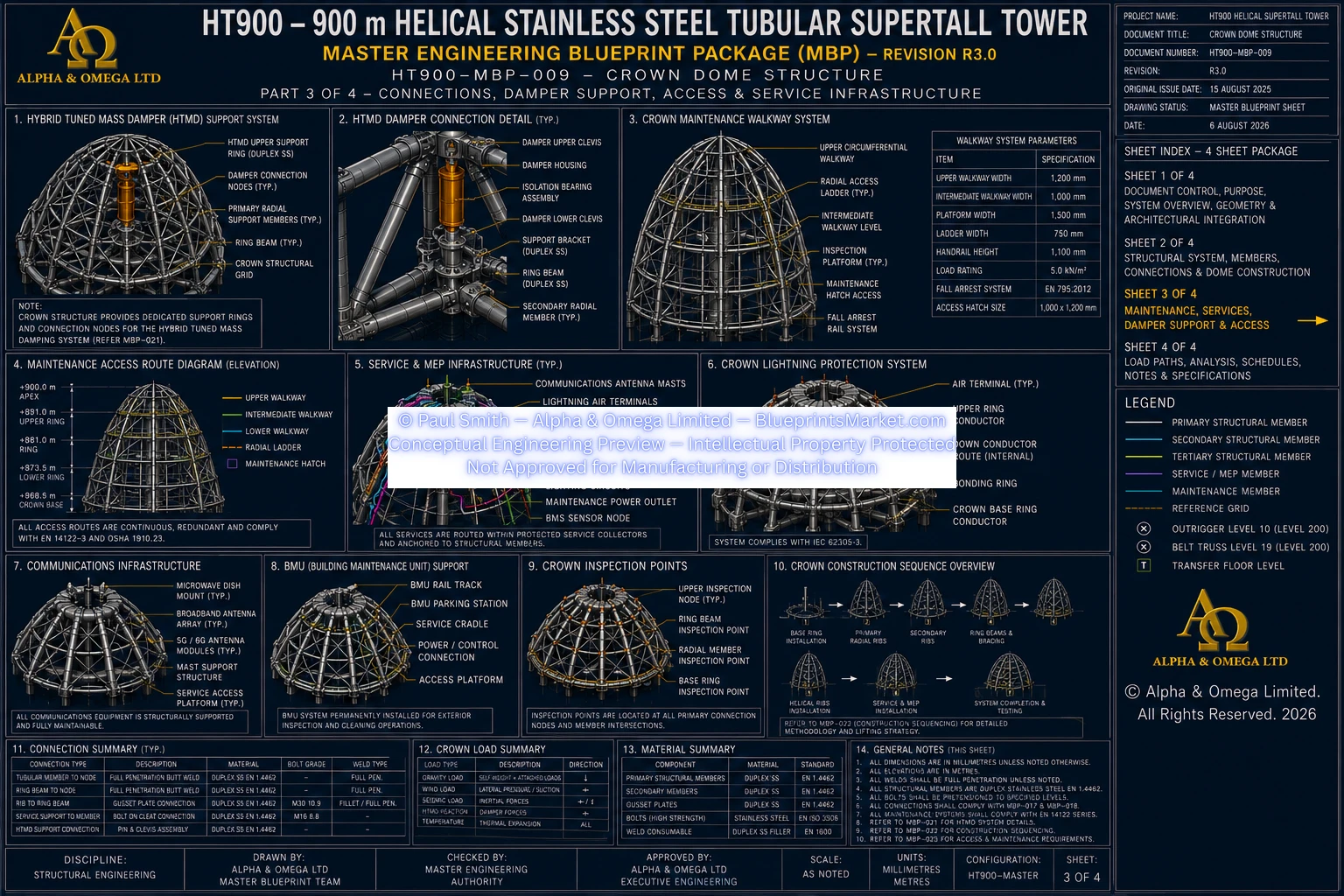 HT900 Crown Dome Structure Sheet 3 R3.0