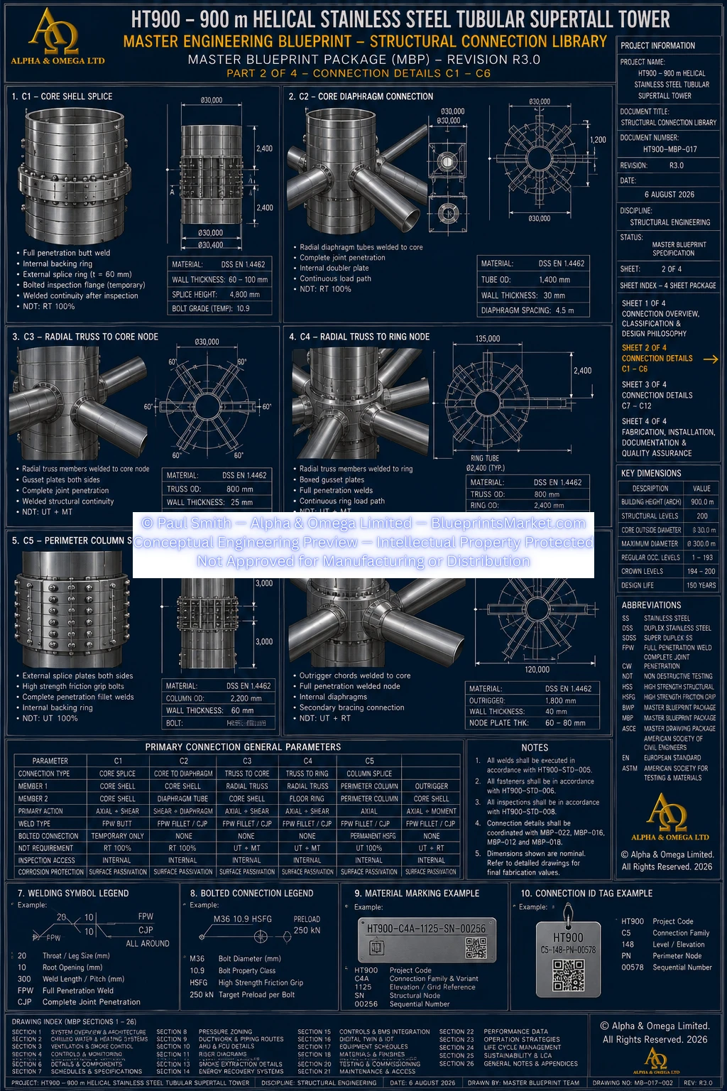 HT900 Structural Connection Library Sheet 2 R3.0