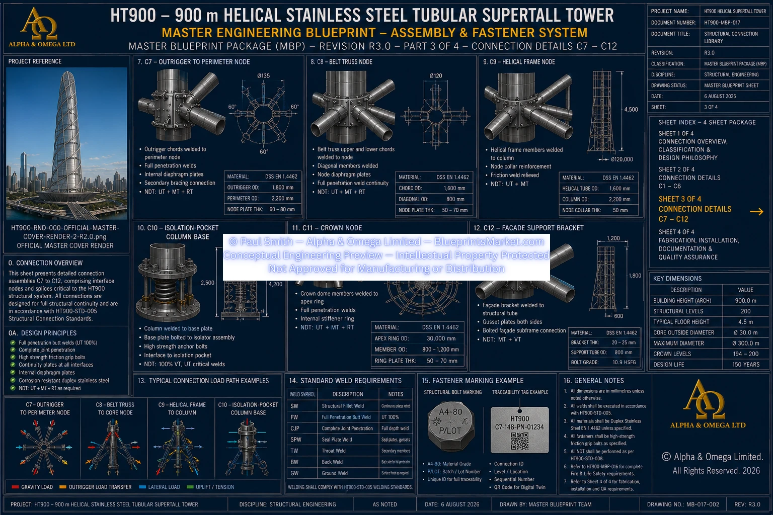 HT900 Assembly Fastener System Sheet 3 R3.0